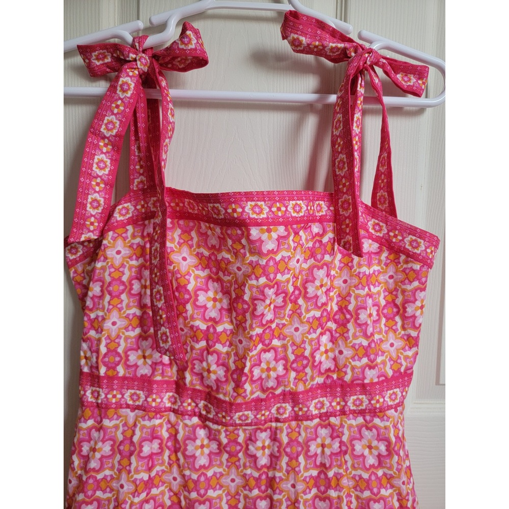 Rebecca Vallance Serafino Printed Peplum Ruffle Mini Dress Organic Cotton 12 - Picture 4 of 12